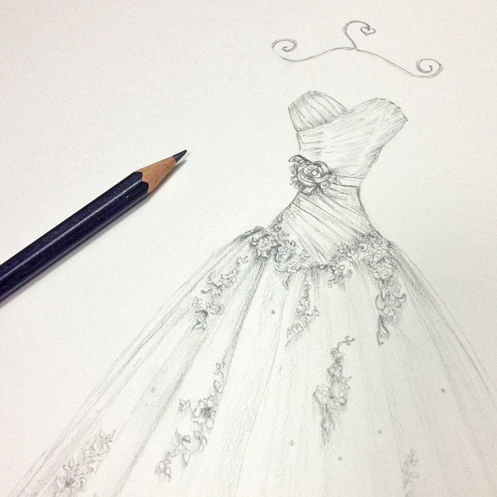 Wedding Dress Drawing Within Pencil Wedding Dress Portrait Appleberry Press Wedding Dress Drawing Regarding Wedding Ceremony Vestido de Noiva em BH. Fernanda Viegas alta-costura. Vestido de Festa Sob-Medida